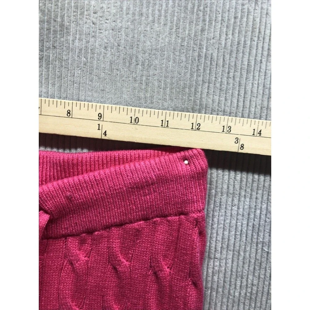 Joyfunear Cableknit Leggings Size M Pink Drawstring Waist Tapered Leg Barbiecore